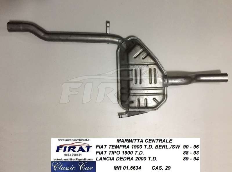 MARMITTA FIAT TEMPRA TIPO DEDRA T.D. CENTRALE (01.5634)